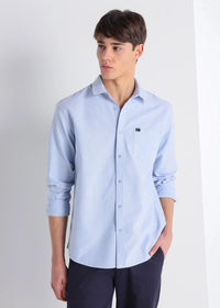 Camisa Manga Larga Oxford Azul Celeste