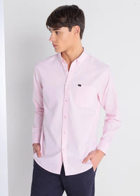 Camisa Manga Larga Oxford Rosa