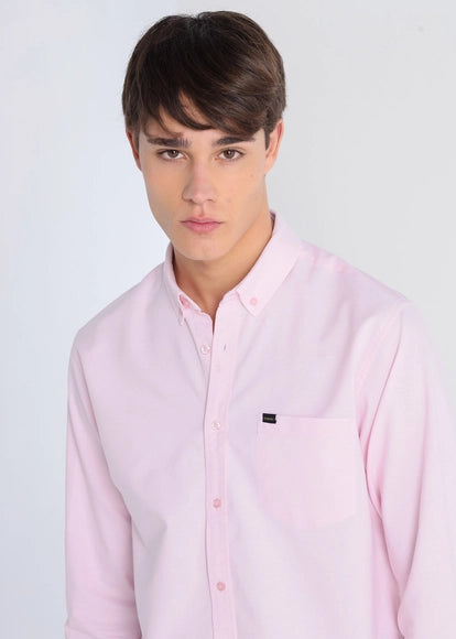 Camisa Manga Larga Oxford Rosa