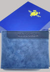 Cartera de hombre de piel azul Polo Club