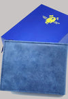 Cartera de hombre de piel azul Polo Club