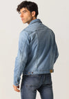 Cazadora Vaquera Denim lavado claro para hombre