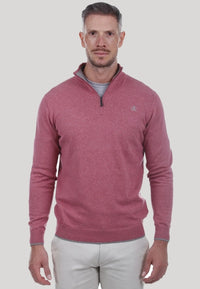 Jersey de media cremallera Rosa para hombre