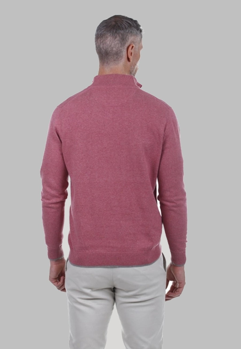 Jersey de media cremallera Rosa para hombre