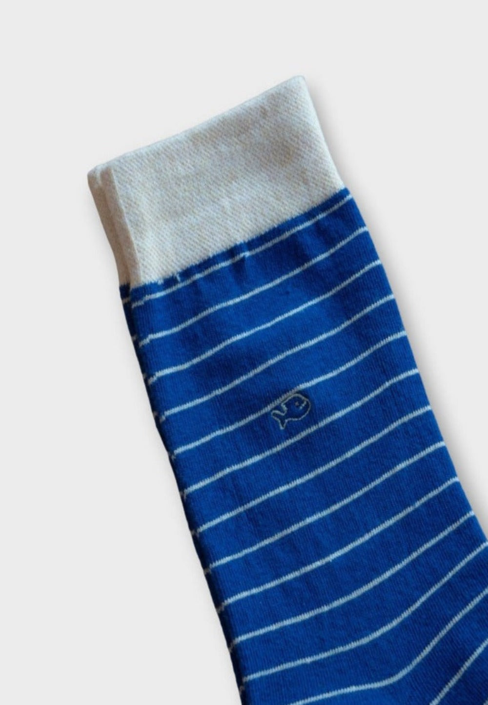 Calcetines de algodón Hecho a mano Para Hombre - Rayas Blanco y Azul –  Testimu